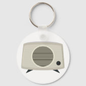 Retro  radio Mid-Century Modern Audio Sleutelhanger (Voorkant)