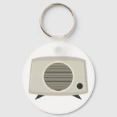 Retro  radio Mid-Century Modern Audio Sleutelhanger (Achterkant)