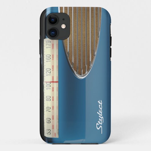Retro Radio Stylect Mid Century Music Case-Mate iPhone Case (Achterkant)