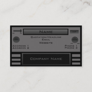 Retro Radio Visitekaartje, grijs Visitekaartje