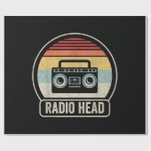 Retro  radiokop cadeaupapier (Vlak)