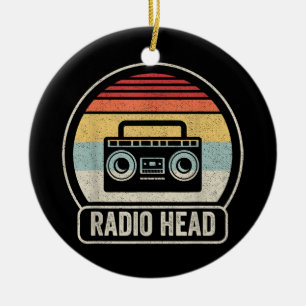 Retro  radiokop keramisch ornament