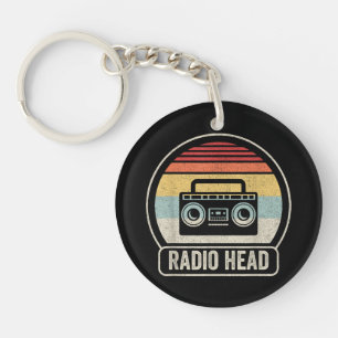 Retro  radiokop sleutelhanger