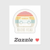 Retro radiokop sticker (Vel)