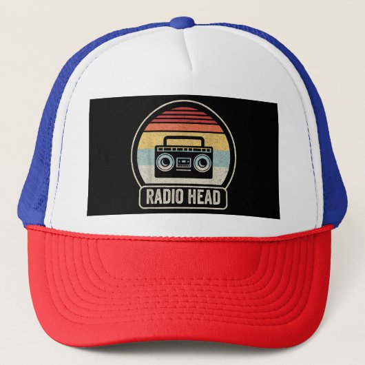Retro  radiokop trucker pet (Voorkant)
