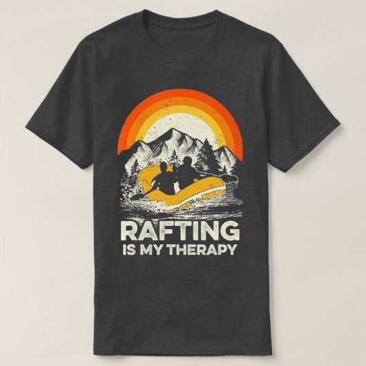 Retro Rafting is mijn kruidenierswitwater T-shirt (Design voorkant)