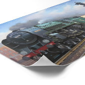 Retro Rail Elegantie: treinscène Poster (Hoek)