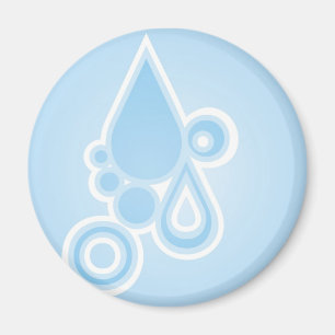 Retro Rain Drukt Magnet Magneet