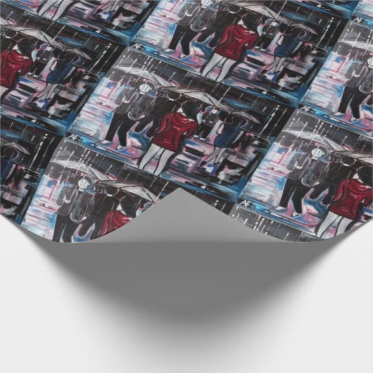 Retro Rain Painting by Alfred Fox Cadeaupapier (Hoek)