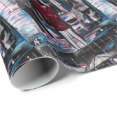 Retro Rain Painting by Alfred Fox Cadeaupapier (Rol Hoek)