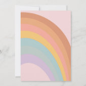 Retro Rainbow 3rd Birthday Invitation (Dos)