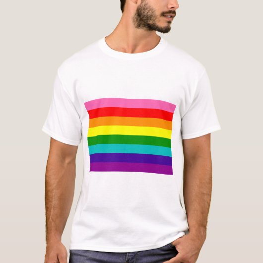 Retro Rainbow 8 Pride T-shirt (Voorkant)