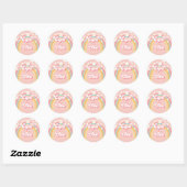 Retro Rainbow Acht is een Vibe Groovy 8e verjaarda Ronde Sticker (Vel)