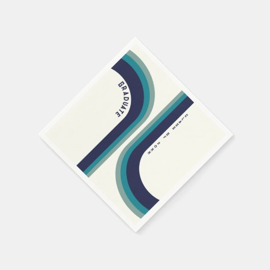 Retro Rainbow Arch Afstudeerfeest Servet (Hoek)