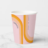 Retro Rainbow Arch Afstuderen Papieren Bekers (Voorkant)