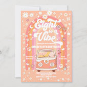 Retro Rainbow Birthday Invitation (Devant)