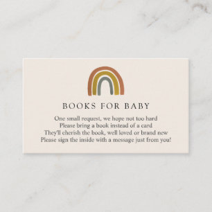 Retro Rainbow Books voor Baby insert kaart