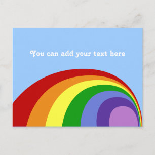 Retro Rainbow-Briefkaart Briefkaart