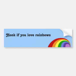 Retro Rainbow-Bumpersticker Bumpersticker