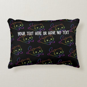 Retro Rainbow Cat Kawaii Animal Magical Kitten Accent Kussen