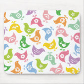 Retro Rainbow Chicken Fun Pattern Custom Mousepad Muismat (Voorkant)