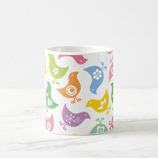 Retro Rainbow Chicks Amusants Custom Gig Mug (Centre)