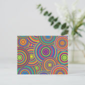 Retro Rainbow Circles Patroon Briefkaart (Staand voorkant)