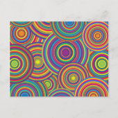 Retro Rainbow Circles Patroon Briefkaart (Voorkant)
