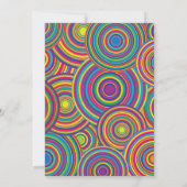 Retro Rainbow Circles Patroon Kaart (Achterkant)