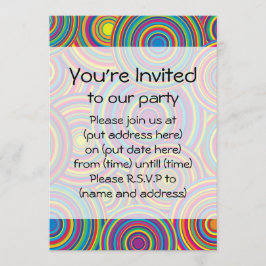 Retro Rainbow Circles Patroon Kaart