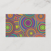 Retro Rainbow Circles Patroon Visitekaartje (Achterkant)