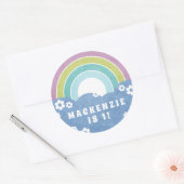 Retro Rainbow & Daisies Kind Birthday Sticker (Envelop)