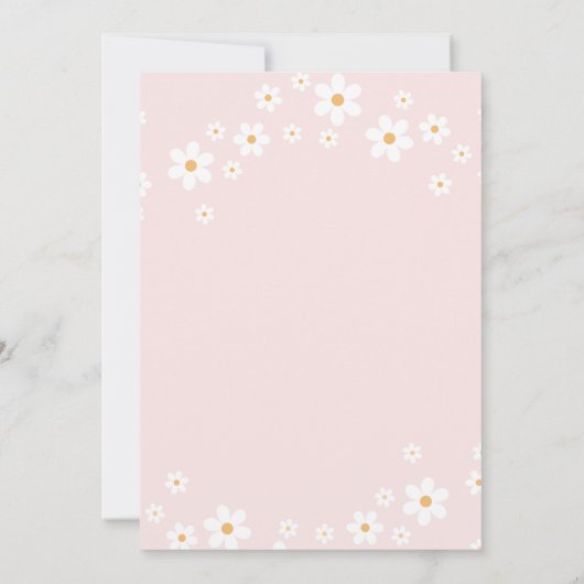 Retro Rainbow Daisy Groovy Drie derde verjaardag Kaart (Achterkant)