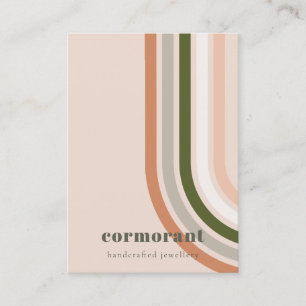 Retro Rainbow Desert Chique Blank Sieraden Display Visitekaartje