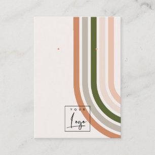 Retro Rainbow Desert Chique Logo Oorbel Display Visitekaartje