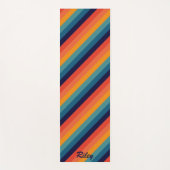 Retro Rainbow diagonale streep Yogamat (Voorkant)