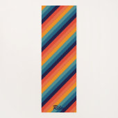 Retro Rainbow diagonale streep Yogamat (Achterkant)