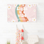 Retro Rainbow Eight is een Vibe Daisy 8TH Spandoek (Insitu)