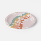 Retro Rainbow Eight is een Vibe Daisy 8th Verjaard Papieren Bordje (Gekanteld)