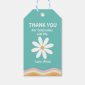 Retro Rainbow FIVE is een Vibe Groovy 5e verjaarda Cadeaulabel (Voorkant)