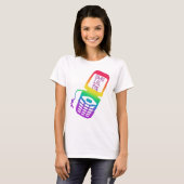Retro Rainbow Flip Telefoon T-Shirt (Voorkant volledig)