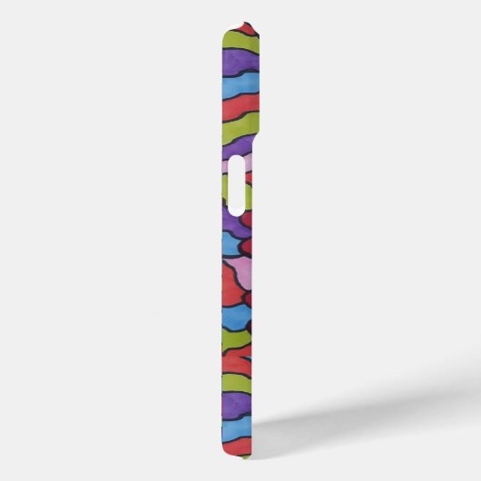 Retro Rainbow Flower Pattern Case-Mate iPhone Case (Achterkant / Rechts)
