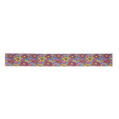 Retro Rainbow Flower Pattern Lint (Voorkant)