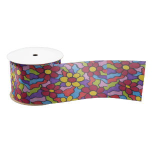 Retro Rainbow Flower Pattern  Lint