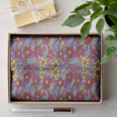 Retro Rainbow Flower Pattern Tissuepapier (Geschenk)