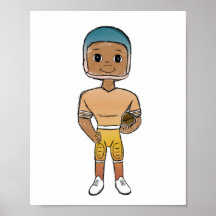 retro rainbow football player ombre