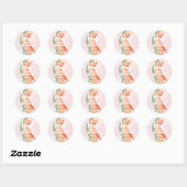 Retro Rainbow Four Ever Groovy Daisy Ronde Sticker (Vel)