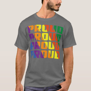 Retro  Rainbow Gay Proud Dad LGBT Pride Awa T-shirt