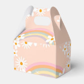 Retro Rainbow Groovy One Daisy Bedankdoosjes (Achterkant)