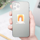 Retro Rainbow Hartelijk dank voor uw steun Sticker (Telefoon)